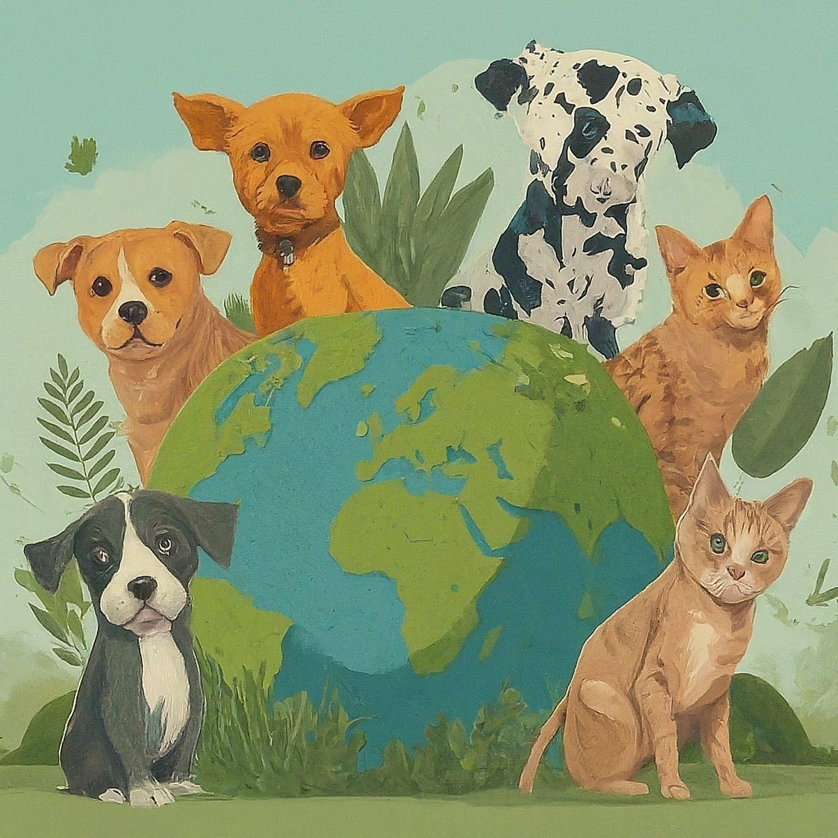 🌎🐾 It's Earth Day! 🌱 Celebrate with your furry friend by taking eco-friendly steps for a greener paw print. Let’s keep the planet beautiful for all beings! #EarthDayPaws #EcoFriendlyPets #GreenPawPrint
