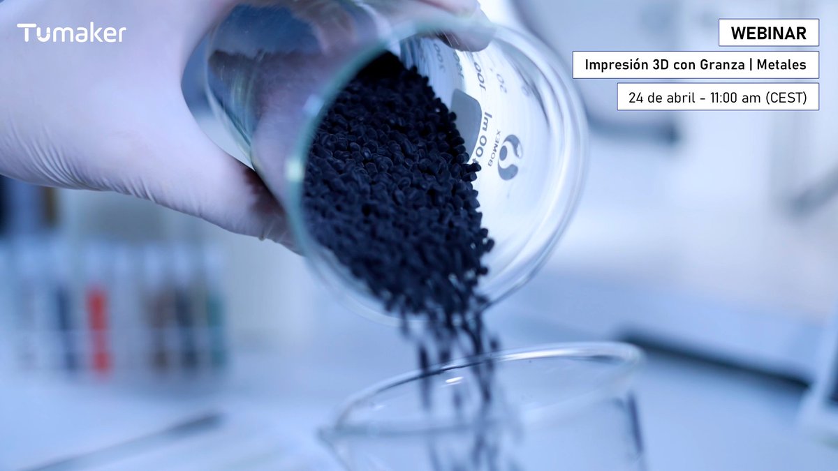 🔴 Todavía estás a tiempo de inscribirte en el #webinar de este miércoles. Los especialistas hablarán de las posibilidades de la #impresión3D con pellets con materiales metálicos.

📆 24 de abril
⏰ 11:00 am (CEST)

Inscríbete gratis en: formacion.it3d.com/webinar/Impres… 

#pellets #metal