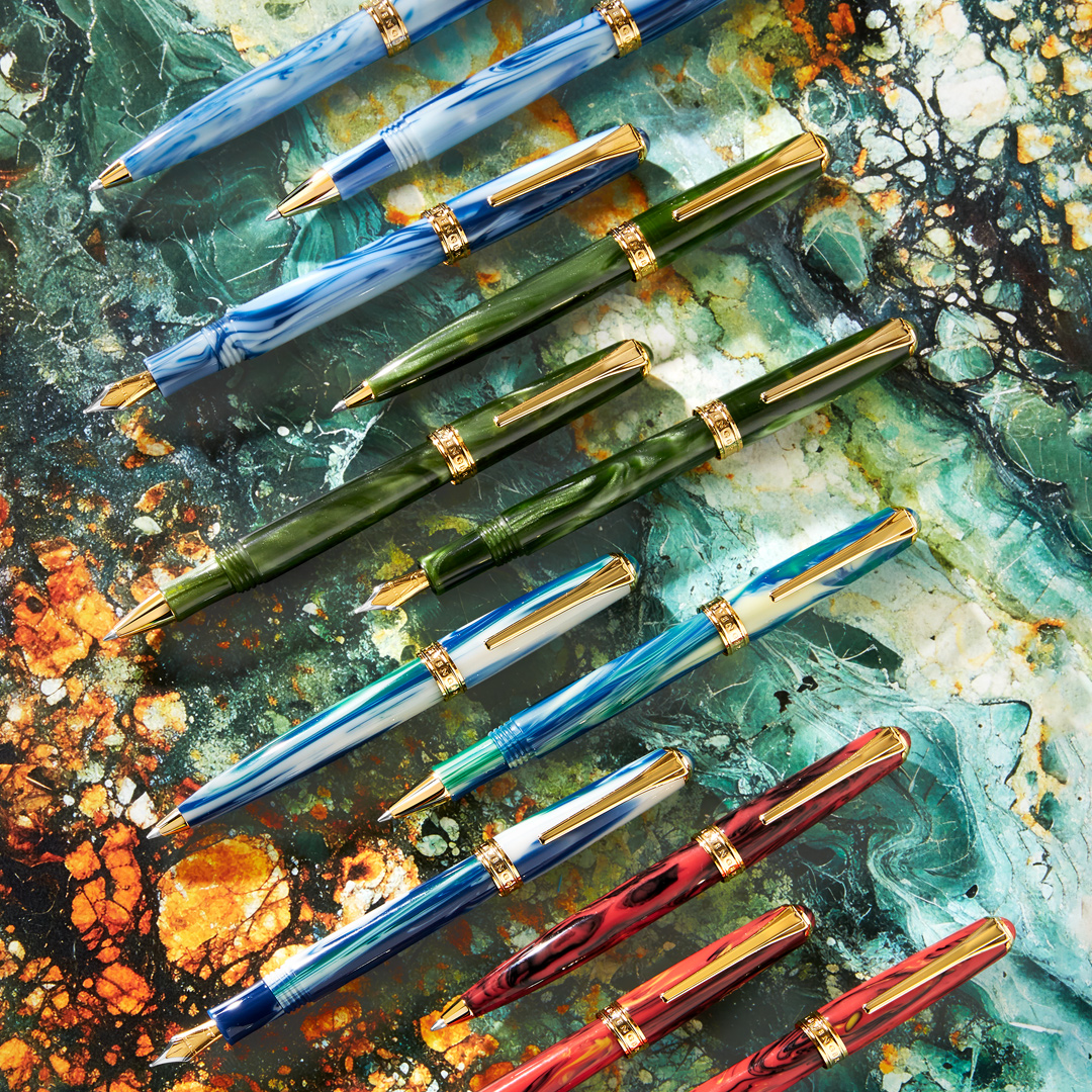 Did you know that Americans toss over 1.6 billion disposable pens annually, most ending up in landfills? Embrace sustainability with our pens inspired by Earth's elements. Choose a Levenger pen you'll cherish for a lifetime—and never throw away. #EarthDay