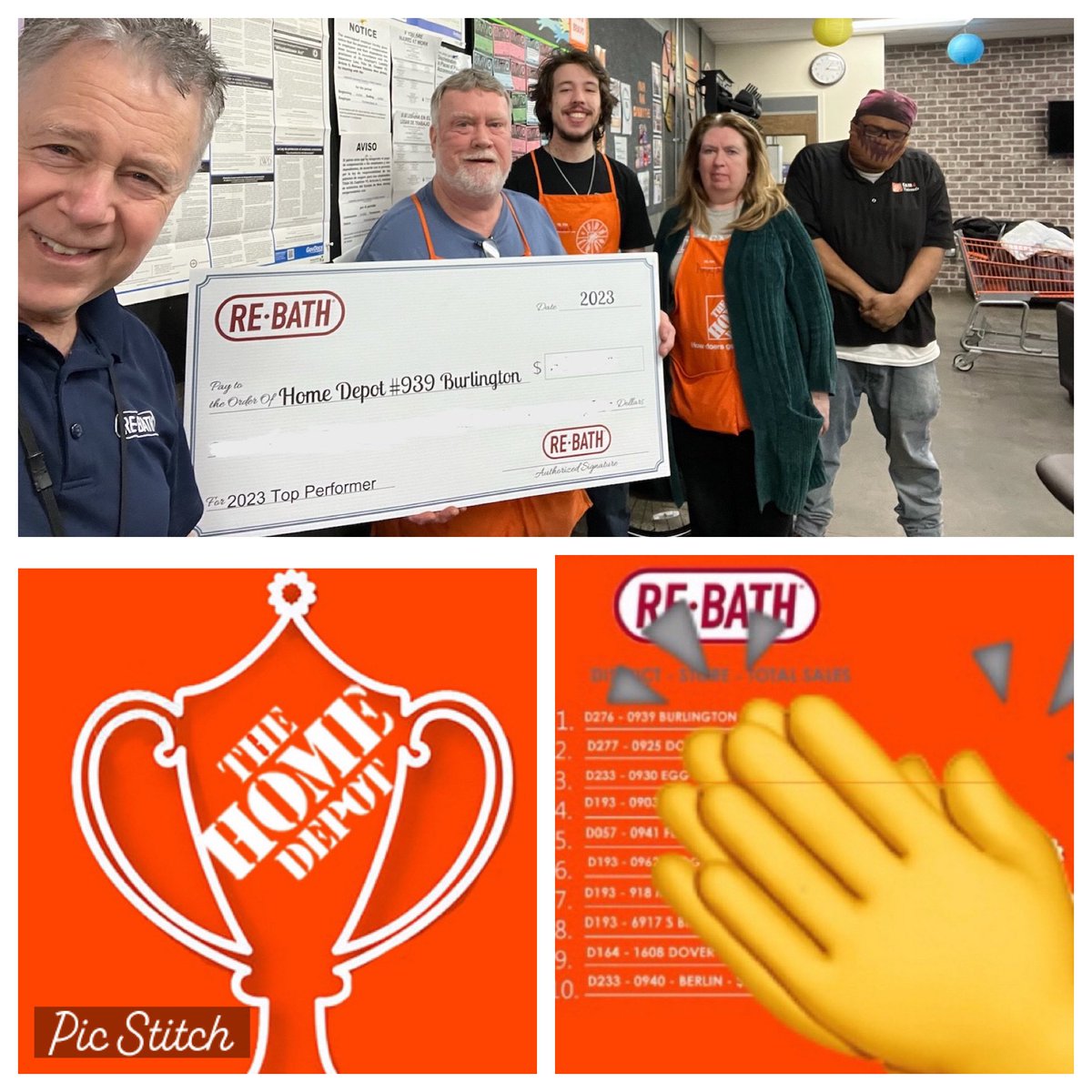 2023 Top Performer Announcement!! 

Congrats Burlington #939 for being an awesome partner!

Thanks again for your support👍🛁👏

<a href="/TimothyMickiew2/">Timothy Mickiewicz</a> @rebathNJ <a href="/Michael78584909/">Michael Goldberg</a> <a href="/ReBath_THD/">Re-Bath & More</a> @homedepot <a href="/THDServices/">THDHomeServices</a> <a href="/hderich/">Rich Adami</a>
