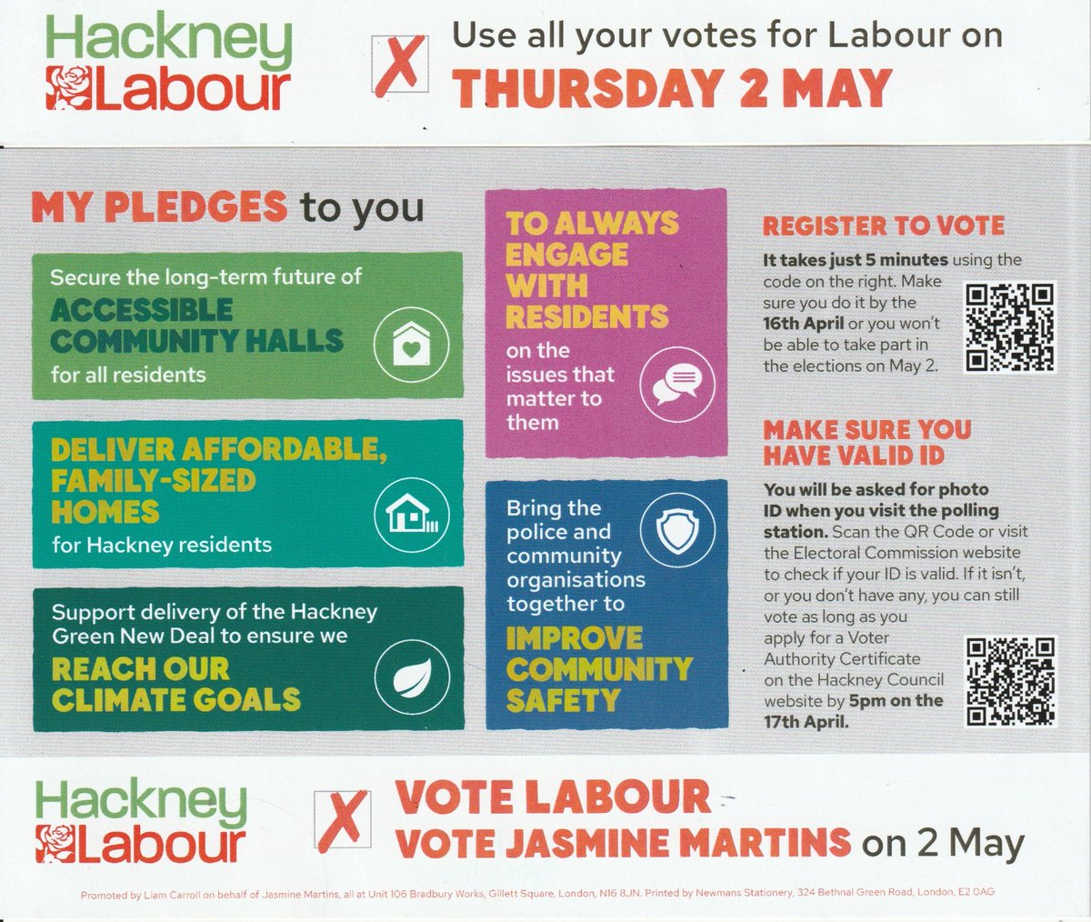 @JasziieeM - 'Postal votes are starting to drop - I've already got mine! #DeBeauvoir residents with postal votes, vote for Jasmine Martins for cllr, & of course Mayor of London. Vote for integrity - De Beauvoir is my home & I'll make sure your voice counts' #JAS4DB #VoteLabour