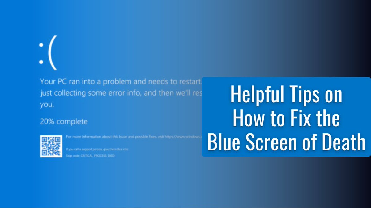 Struggling with the dreaded 'Blue Screen of Death'? Don't panic! Join Chris from Simply NUC as he shares some invaluable tips to tackle this tech nightmare head-on! Don't miss out – check out the video now: ow.ly/LPqY50Rem0W

 #TechTips #BlueScreenFix #SimplyNUC