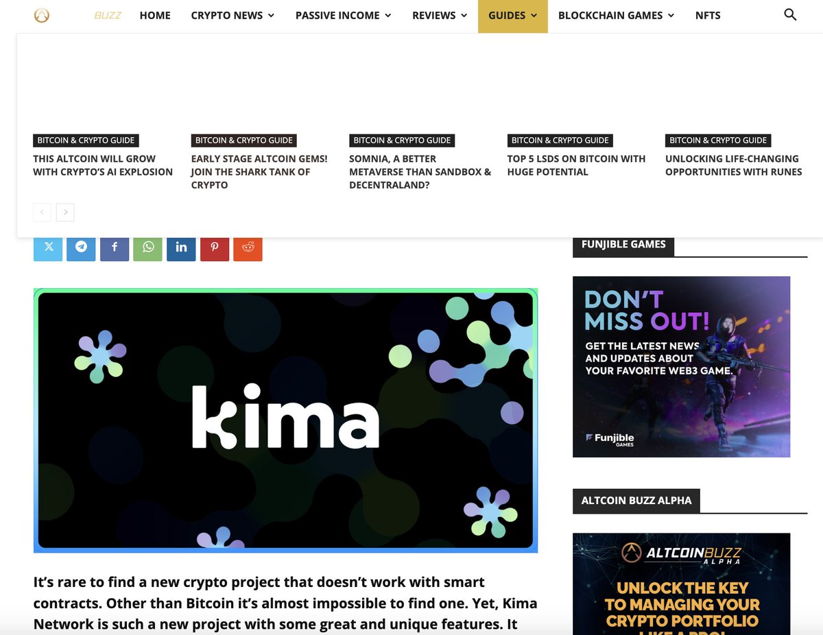 🔍Read Kima on Altcoin Buzz!🔍

  We're excited to announce that @Altcoinbuzzio, a leading voice in the #crypto space, has published an extensive article on Kima Network!

 This piece offers a deep dive into  Kima,  our features, and our innovative approach to Web3 and TradFi