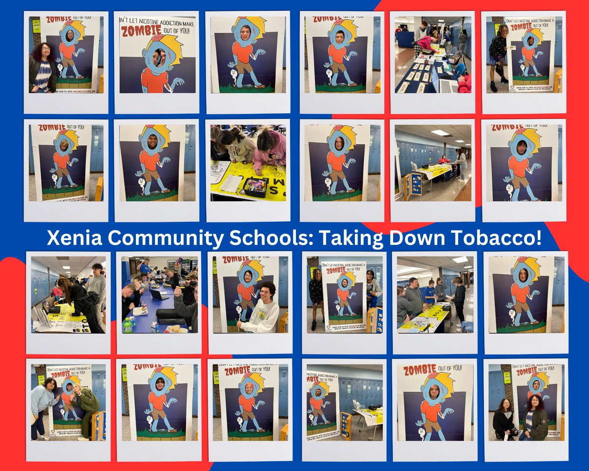 Thank you to Xenia Community Schools for working with us recently to Take Down Big Tobacco! You guys are awesome! #TobaccoCessation #TakeDownTobacco #GCPH