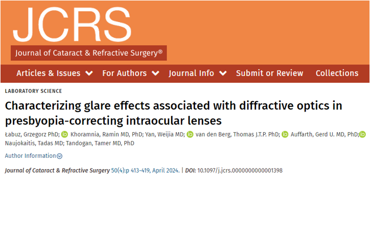 This lab science article assesses glare in diffractive trifocal IOLs at various visual angles revealed increased straylight and thus, glare.

Read more: journals.lww.com/jcrs/abstract/…

#Ophthalmology #Ophthalmologist #EyeSurgery #EyeSurgeon #IOL