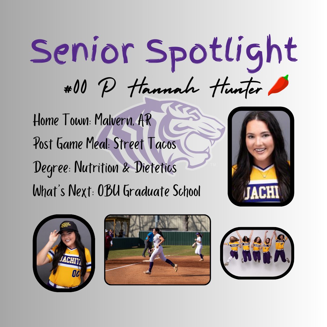 Celebrating our Seniors this week! Hannah Hunters infectious smile and unmatched competitive spirit kicks off our Senior celebration. This 3 year starter is moving on to earn her Masters Degree here at OBU. We love you Hannah Nicole!! #BringYourRoar 🐅