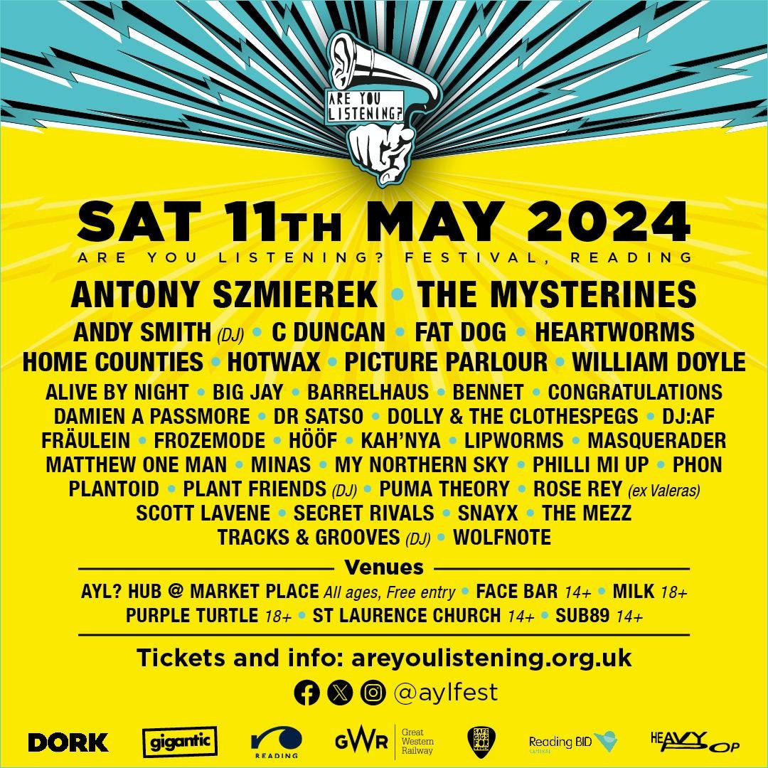 Very excited to announce that our very own DAP will be back performing at this year's @AYLFest on Sat 11 May! 🎟 Tickets & line-up info: areyoulistening.org.uk/lineup