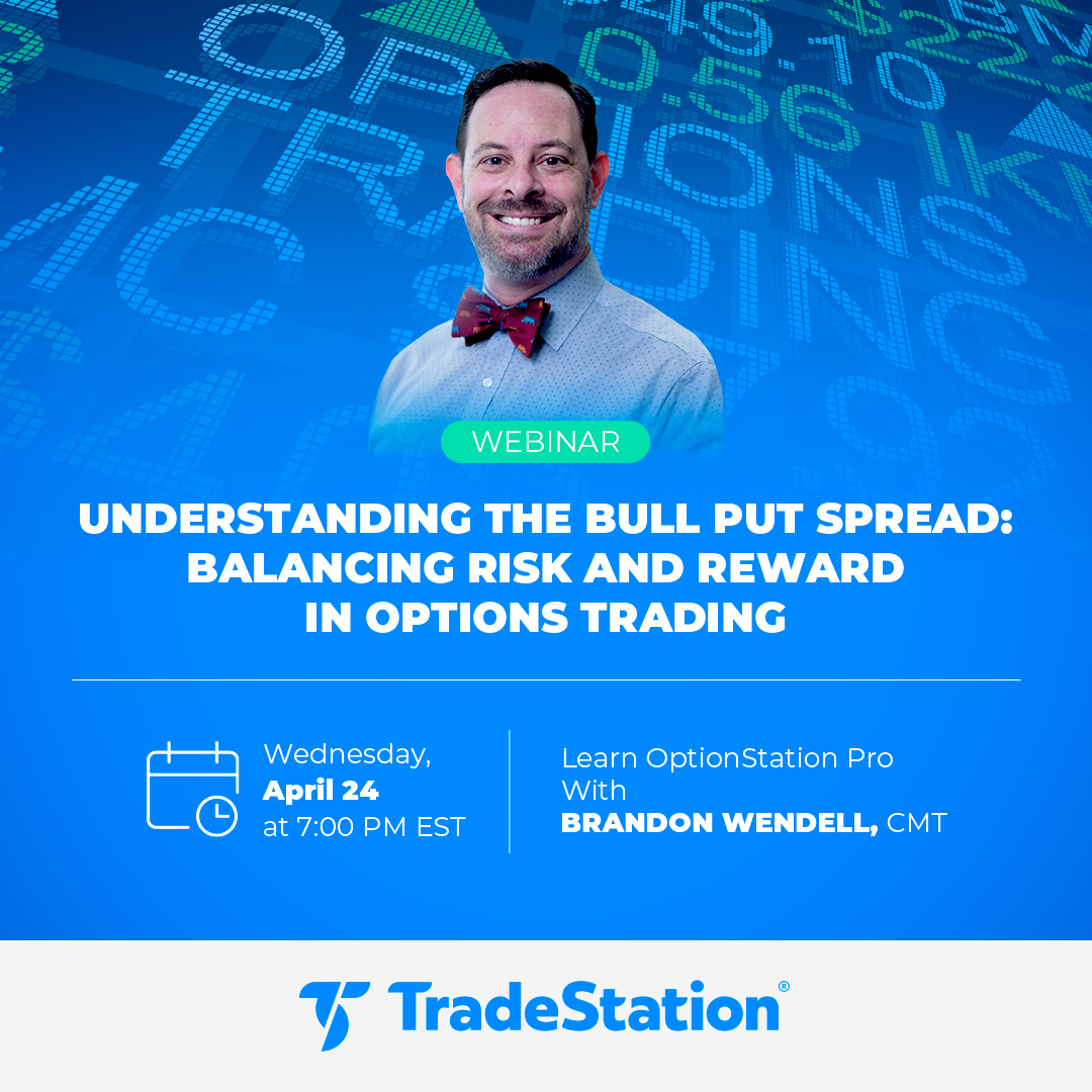 Join Brandon Wendell, CMT, to gain a deeper understanding of the bull put spread. Learn how seasoned traders utilize TradeStation’s tools to discover bull put spread trading opportunities, using OptionStation Pro. bit.ly/4b9zFYt