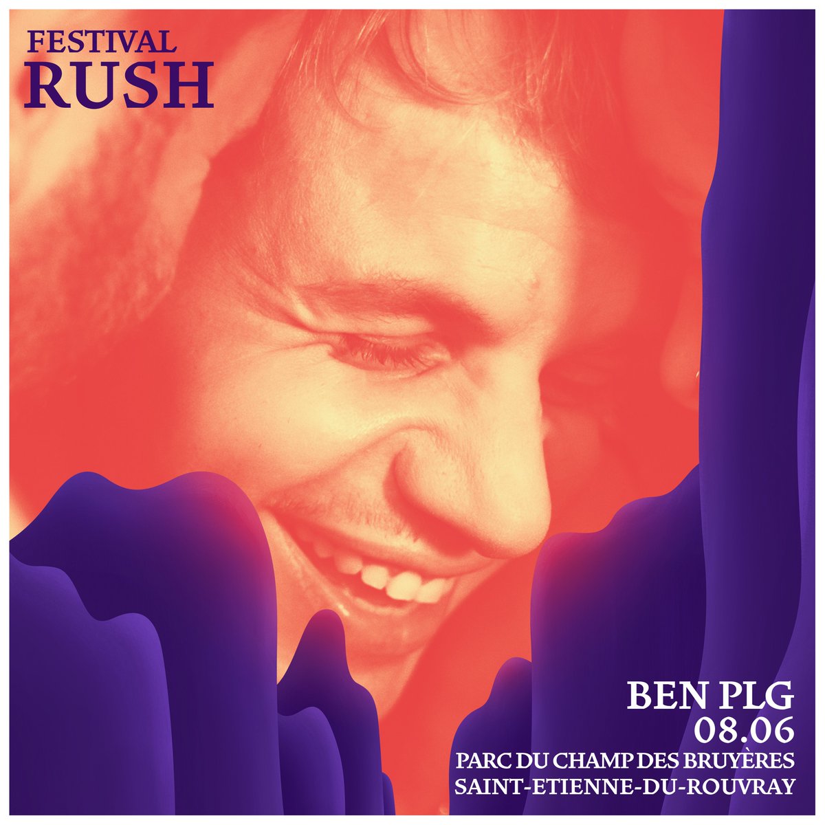 BEN plg - samedi 8 juin 20h30 Parc du Champ des Bruyères, Saint-Étienne-du-Rouvray–Gratuit La musique de BEN plg reflète la réalité avec justesse, sans poudre aux yeux : rude mais teintée de lumineuses notes d’espoir. @ben_plg #FestivalRush #Rouen #RushFestival @MetropoleRouenN