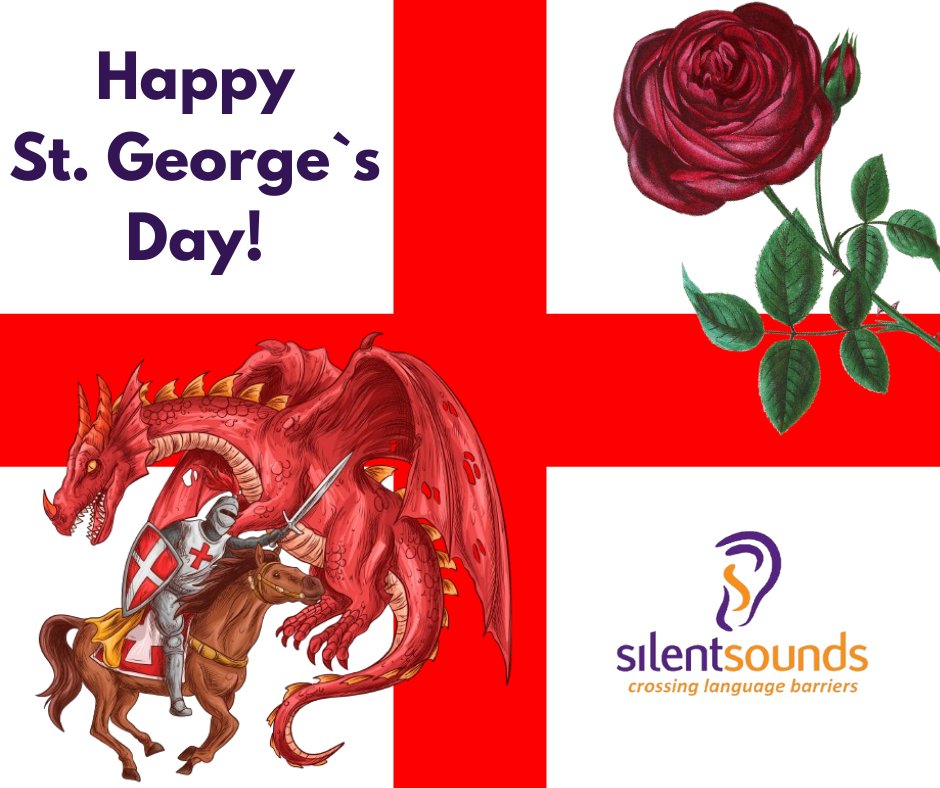 🐉Happy #StGeorgesDay!We celebrate the legendary courage and chivalry of St. George, as well as the rich #heritage of #. Let's honor this day with pride, remembering tales of valor and the enduring spirit of England.
#SilentSounds #translationUK #interpretingUK #Interpreter