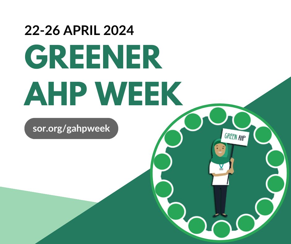 #Radiographers, this #GreenerAHP week is an opportunity to learn what sustainable activities you can adopt to help us achieve an environmentally sustainable NHS 👉 ow.ly/YFxJ50RlbzR