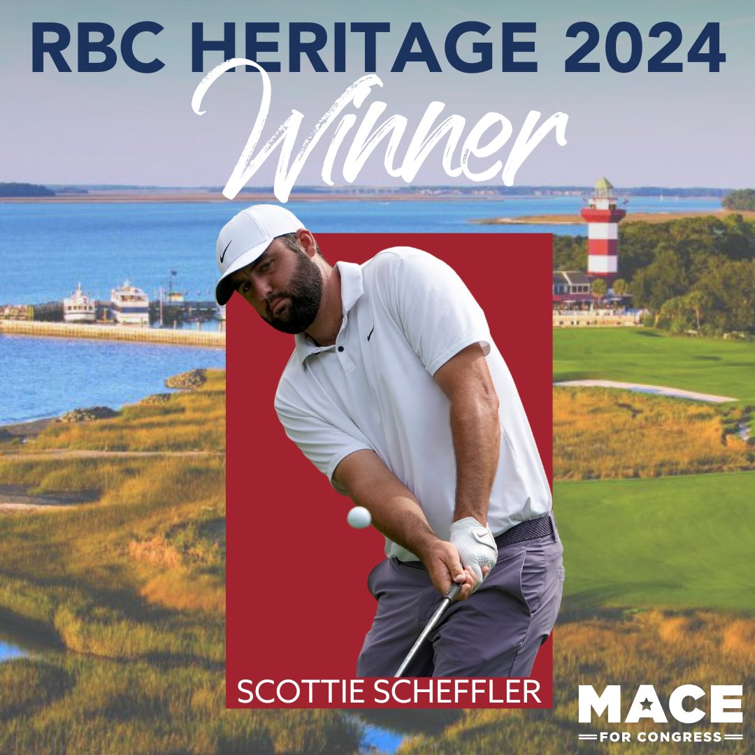 Put your hands together and pull out the plaid for this year's RBC Heritage winner, Scottie Scheffler! Congratulations on a tee-riffic performance. ⛳️ 
#LowcountryFirst