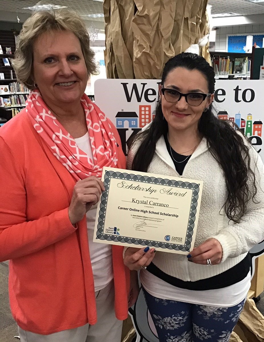 Learning is truly a lifelong endeavor at KDL, the libraries Career Online High School program provides adults with an opportunity to earn a high school diploma. 🎓 #IMLSmedals #LibraryWednesday