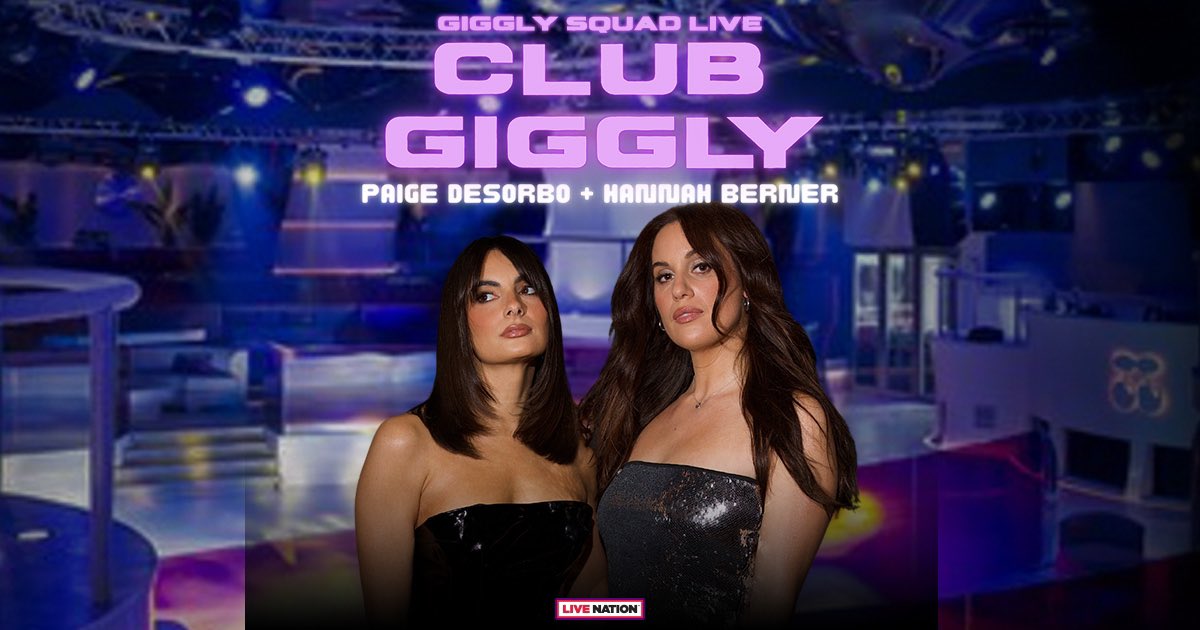 Join the hilarious Giggly Squad Live: Club Giggly for a night of giggles coming to a city near you! 🎟️ Tickets on sale this Friday at 10am local on livenation.com. livenation.com/artist/K8vZ917…
