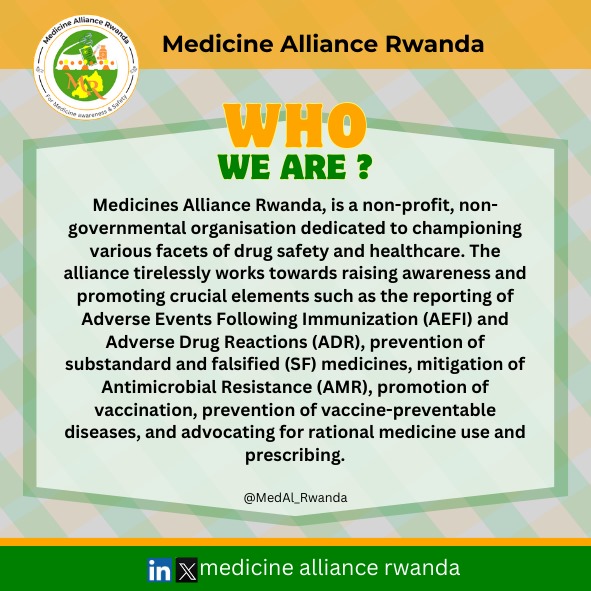 Today marks my new journey as Founder and Executive Director of Medicine Alliance Rwanda . We aims to safeguard public health through enhancing drug safety and vaccine safety a cross Rwanda and beyond, together we can create a safer, Healthier future . #Healthcareforall .