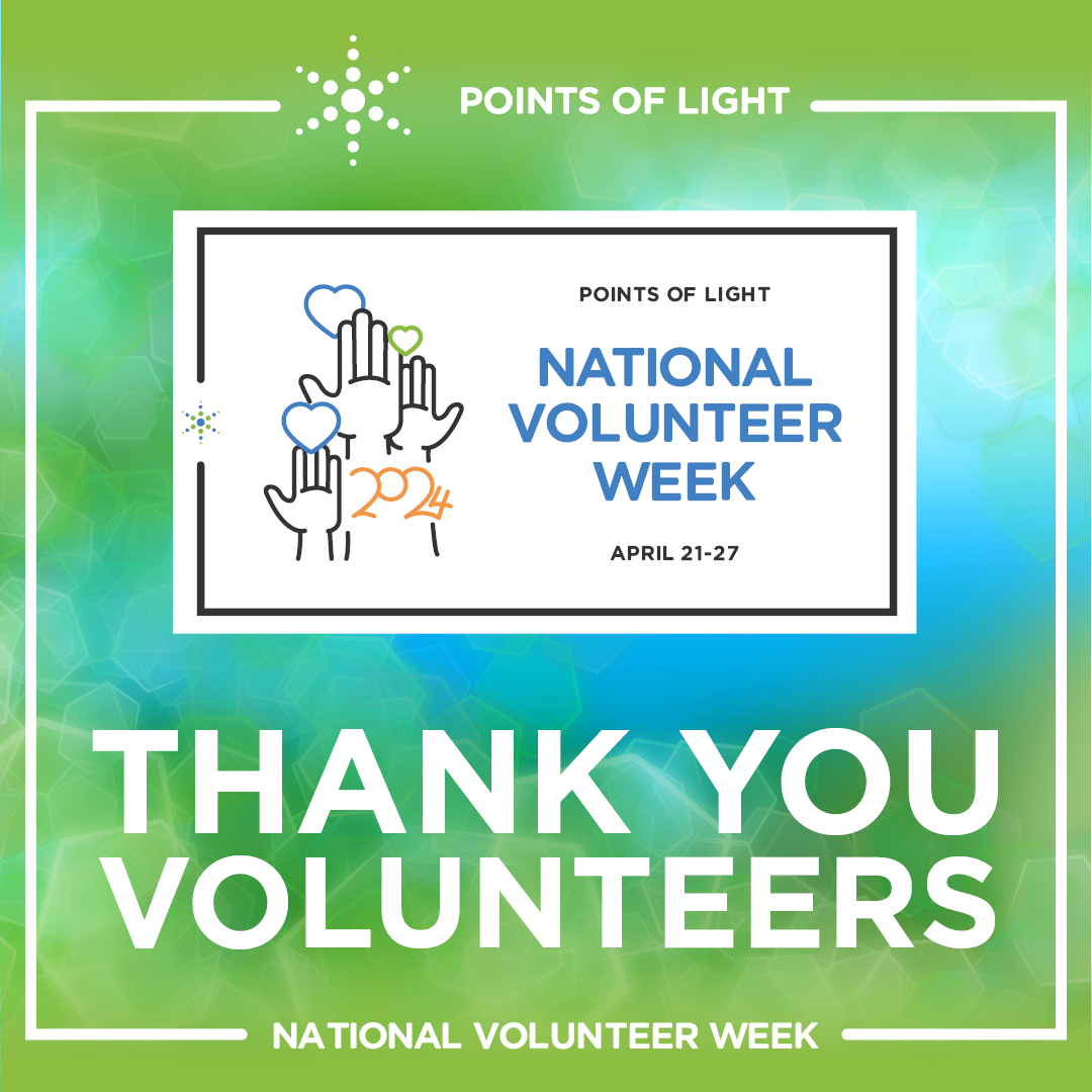 It's #NationalVolunteerWeek! We're excited to celebrate the collective impact of AmeriCorps members & community volunteers who engage in civic actions & drive positive change across the US. Learn how you can join the movement & make a difference: pointsoflight.org/national-volun… #NVW