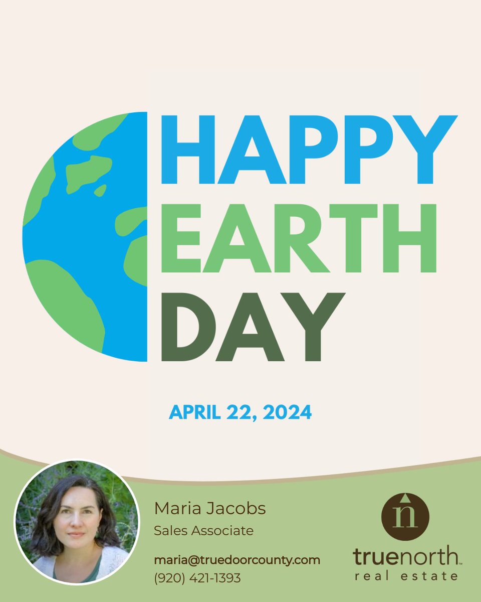 Celebrate our planet this Earth Day by embracing the green in your life—plant a tree, start a garden, or simply enjoy a walk in nature. Let's cherish and protect our Earth today and every day. 🌍💚

#earthday #gogreen #protectourplanet #earthlove #doorcounty #realtor