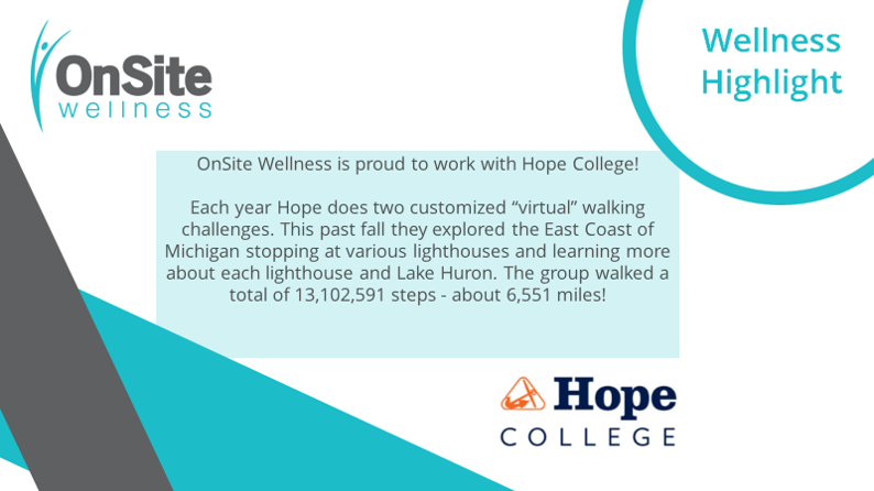 We are grateful to partner with Hope College to support their wellness program.  This spring they continue their monthly activity while virtually exploring Japan.

#onsitewellnessllc #corporatewellness #employeehealth #wellnessprograms