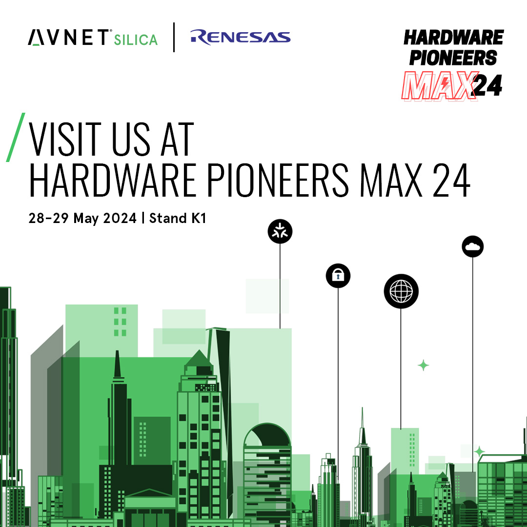 Heading to @HdwPioneers in May? 👀 Unleash the potential of your hardware with Avnet Silica and @RenesasGlobal as we demonstrate smart, connected and secure edge-to-cloud IoT solutions. We’ll also be hosting a conference session at 12:00 on the 29th of May in room 2 on the…