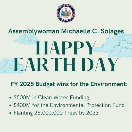 Happy Earth Day! In this #NYSBudget, we protected clean water funding for Long Island and our entire state. Here are just some of the key environmental investments we are making: