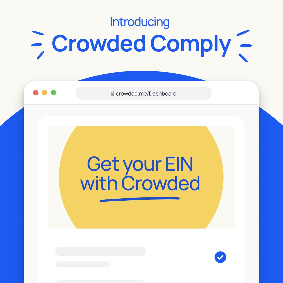 Intimidated by the IRS? Need an EIN for your nonprofit? As part of Crowded Comply, a new or existing nonprofit can get their EIN with Crowded. It can be ordered in just a few clicks and is the cheapest on the market - $20! Get an EIN with Crowded today! hubs.ly/Q02tlBkk0