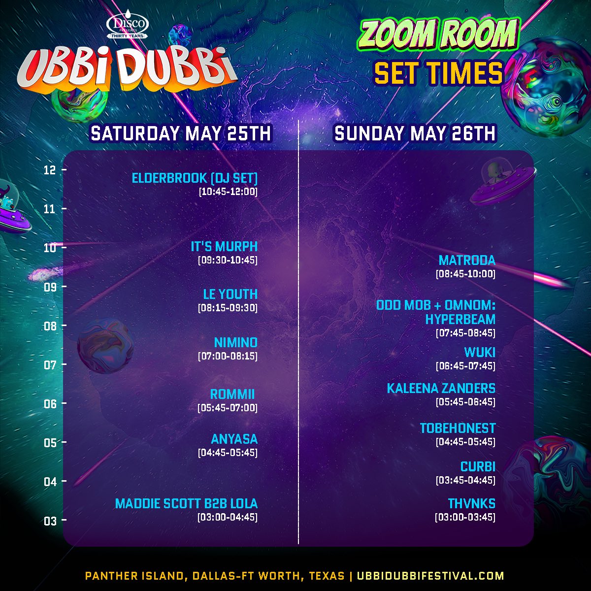 UbbidubbiFest's tweet photo. Step into the Zoom Room! Set times are in!💚 https://t.co/UfTj5HrZzL