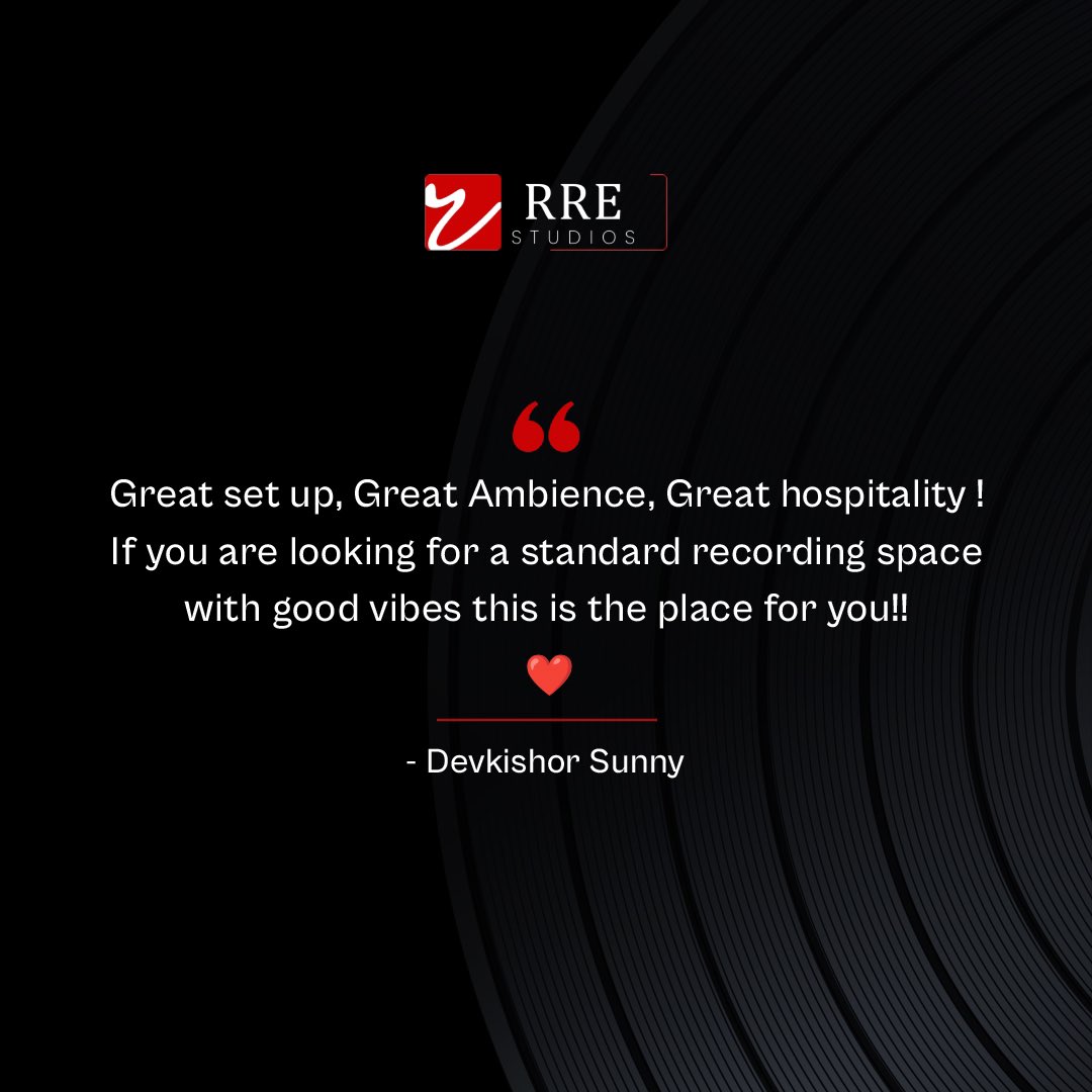 Don't just take our word for it. Hear what others are saying!
#ShareYourStory #RREstudios #BeHeard #Testimonial #ClientDiaries