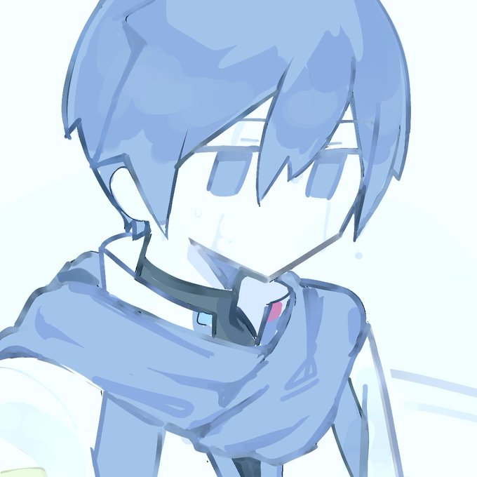 「blue scarf white coat」 illustration images(Latest)