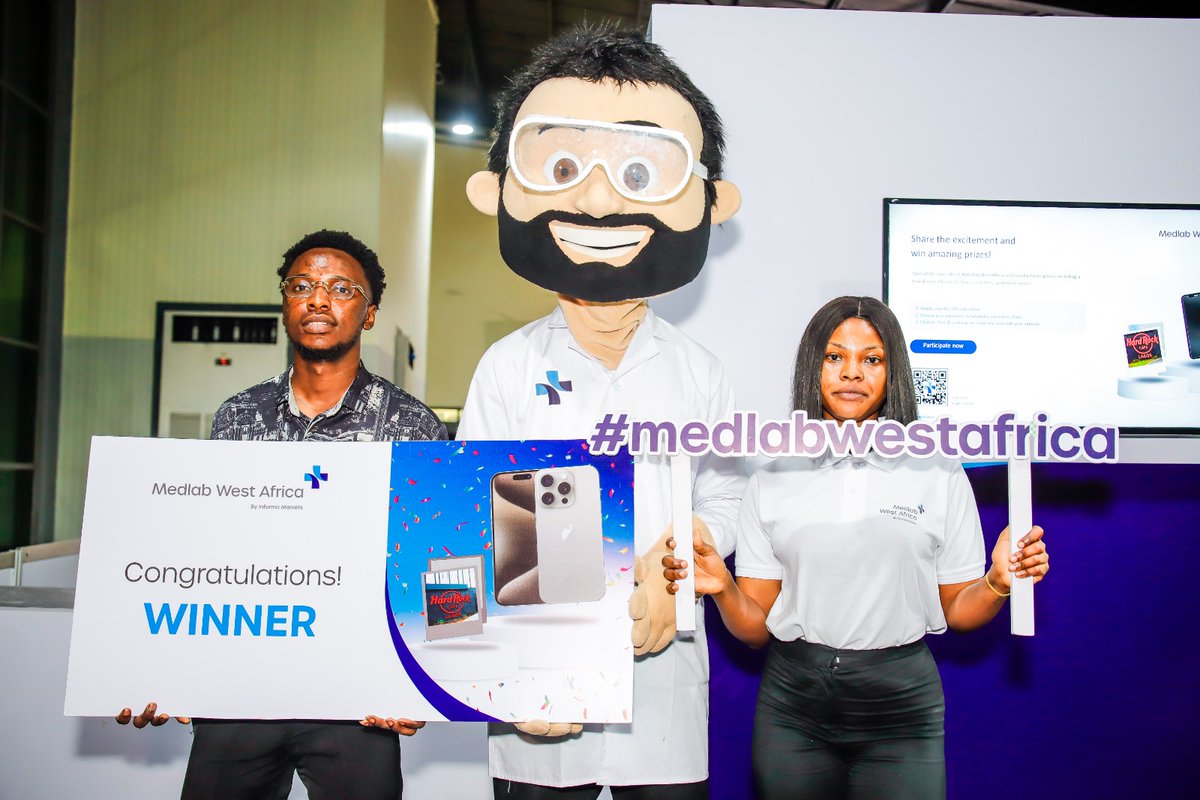 Congratulations to our lucky winners of the lunch voucher at #MedlabWestAfrica! 🍽️ 
Thank you to everyone who participated in the challenge. 

Your enthusiasm and engagement made this event even more special. Stay tuned for more exciting updates!

#MedlabWestAfrica #WestAfrica