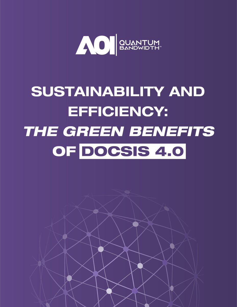 🌍 This #EarthDay, let's redefine sustainability in our industry. Discover how DOCSIS technology is lowering carbon footprint without compromising performance. 🌱

Explore how we can lower our carbon footprint without compromising on performance. aoinc.co/3TXT8VW
