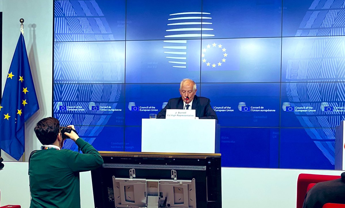 EU foreign policy chief @JosepBorrellF officially confirms the political agreement among EU foreign ministers to expand existing Iran sanctions to include missiles and missile production as well as deliveries of drones and missiles to the Middle East and the Red Sea.