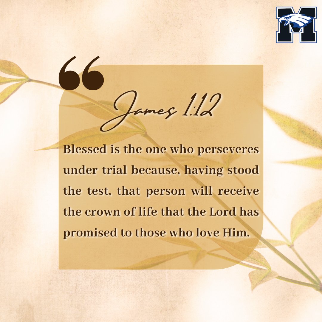 TMAoviedo's tweet image. "Blessed is the one who perseveres under trial because, having stood the test, that person will receive the crown of life that the Lord has promised to those who love Him."

James 1:12

#wordonwednesday #walkworthy #standintruth