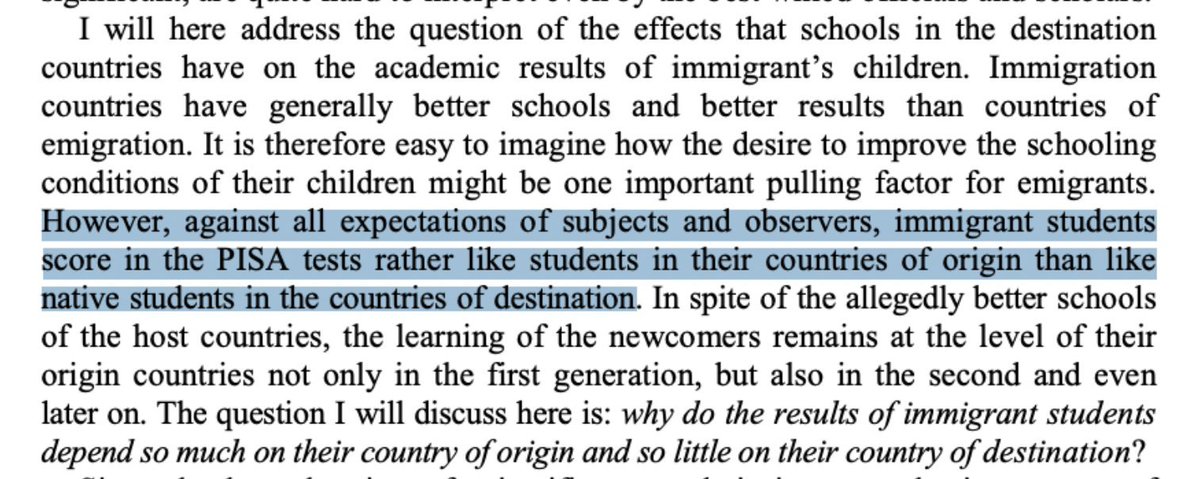 A study shows that the quality of a school has no influence on the intelligence of children from a migrant background. Their cognitive abilities 'remain at the level of their country of origin not only in the first generation, but also in the second and even later generations'.