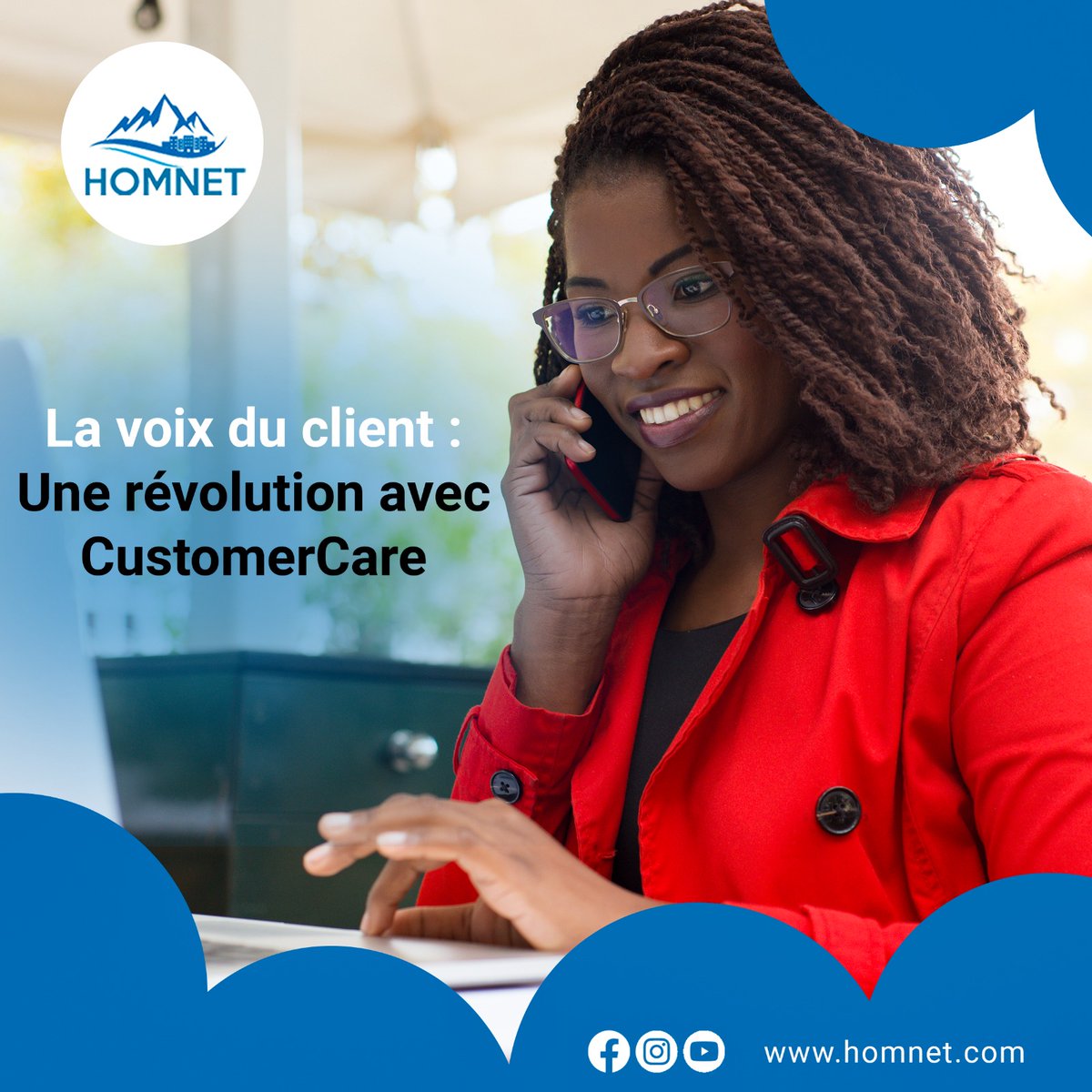 homnetsarl's tweet image. CustomerCare transforme la façon dont vous interagissez avec vos clients. HOMNET vous guide vers une communication client révolutionnée. 

#CustomerCare #CommunicationClient