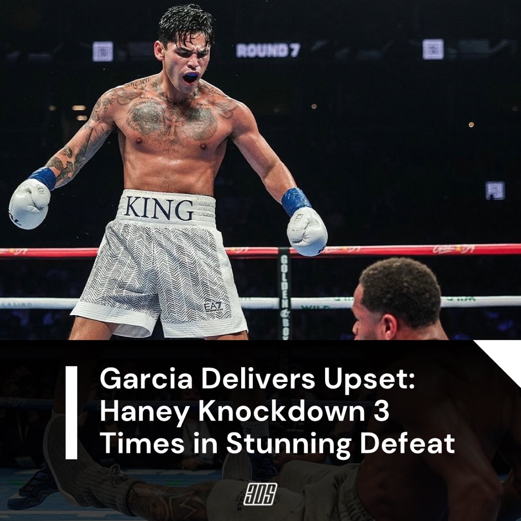 In what might be the best boxing match of the year, Ryan Garcia hands Devin Haney his first pro defeat with a stunning performance that saw Haney hit the canvas three times throughout the match.

Was Ryan crazy after all?🤔

 #GarciaVsHaney #BoxingHistory #FightNights…