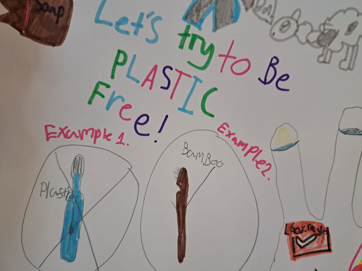 MuirtownP's tweet photo. Today is the start of Global Action Days. P4/5 learnt about Bioeconomy &amp; researched swaping man-made for natural products eg using a bamboo toothbrush instead of plastic. Make one change and together we can make a difference #MyActionsMatter  #GlobalActionDays #GreeningEducation https://t.co/FF2nBNYZ50