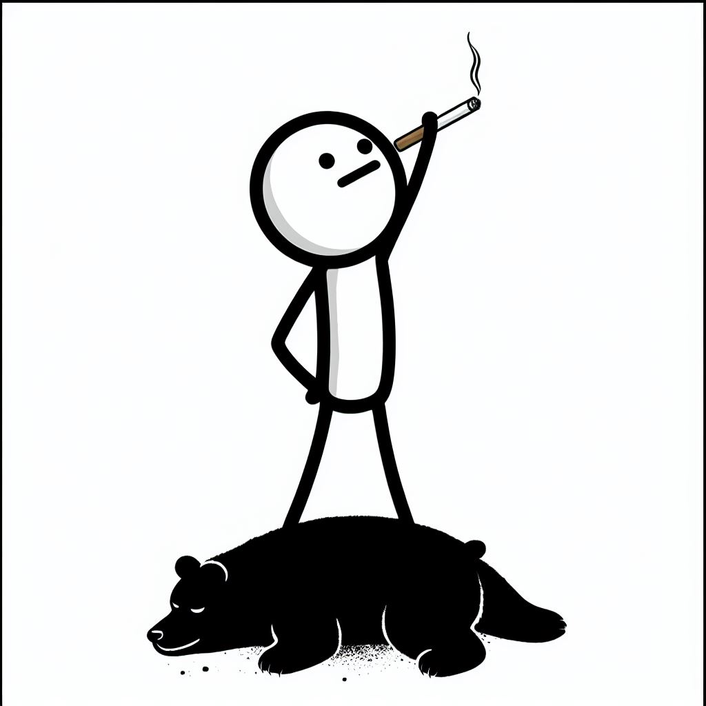 Frebjuppi's tweet photo. $MFER defeated the bear

@unofficialmfers army ready to march towards 🌕🚬 https://t.co/j8Bn00cTM8