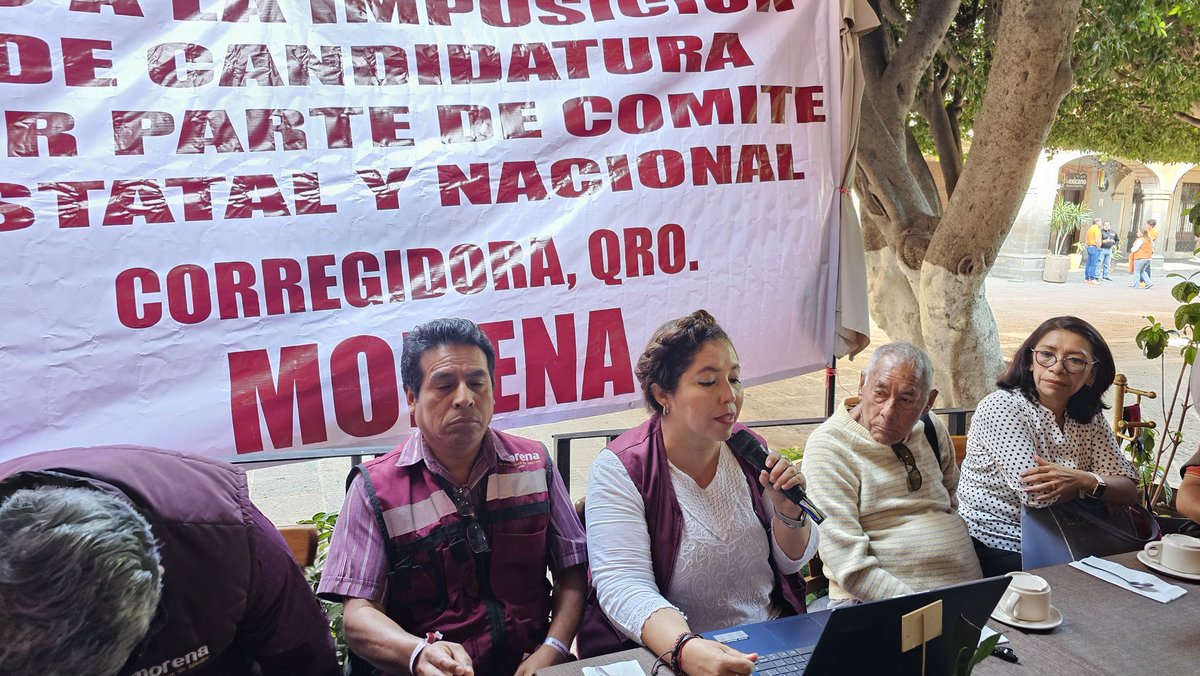 dixitmex's tweet photo. #Dixit2024 #AlMomento 
Simpatizantes de @PartidoMorenaQ @PartidoMorenaMx en #Corregidora se dicen agredidos por no ser tomados en cuenta. Señalan que @mireya_fdez es una imposición.
"Esperamos que sea la última elección de @mario_delgado" https://t.co/a2AhWvofap