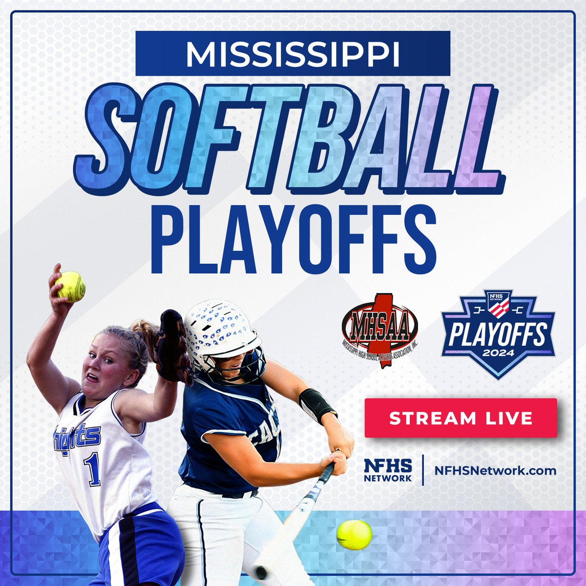 @misshsaa Don't miss any of the 2024 MHSAA Softball & Baseball Playoffs today on the #NFHSNetwork today! ⚾️🥎

Watch the action through the OFFICIAL link here: bit.ly/3QpAiFH 📲