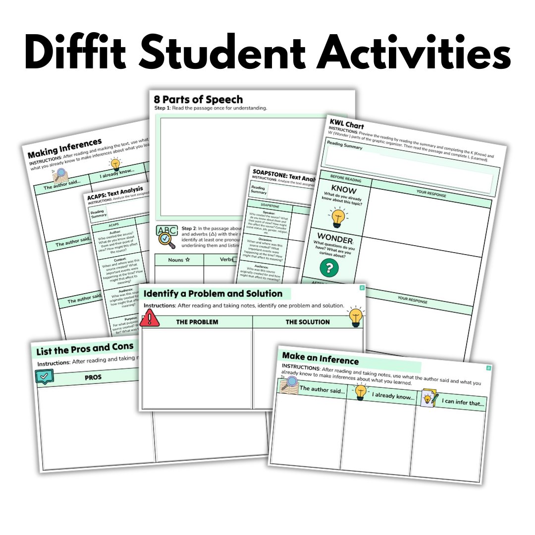 Want to explore all the Student Activity Templates available on Diffit? Take a look here: docs.google.com/spreadsheets/d…