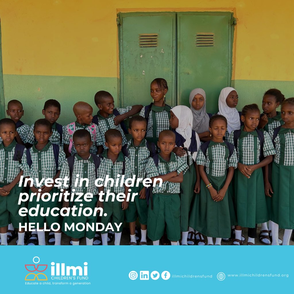Start the week by investing in our future leaders! Let's prioritize children's education for a brighter tomorrow. 

#EducationFirst
 #HelloMonday
#illmichildrensfund
