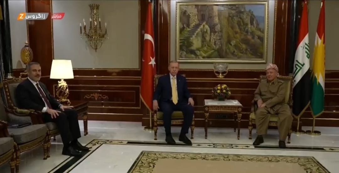 Cumhurbaşkanı Erdoğan, Irak Kürdistan Bölgesel Yönetimi (IKBY) eski başkanı Mesud Barzani ile görüştü.