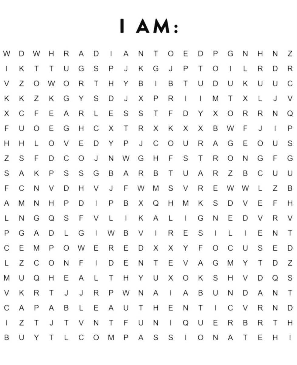 first word you see describes you: worthy