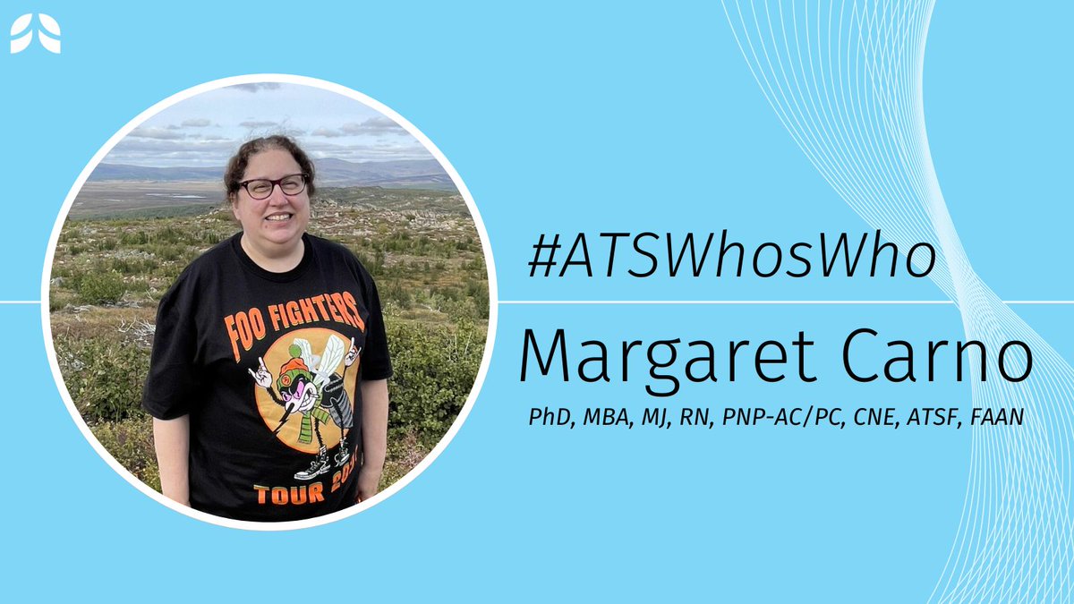 The next edition of #ATSWhosWho is here! Meet: Margaret Carno, PhD, MBA, MJ, RN, PNP-AC/PC, CNE, ATSF, FAAN! 👋Click the link below to learn more about Dr. Carno, and guess her Two Truths & A Lie. 🔗Learn more about Dr. Carno: tinyurl.com/3rjwhf95