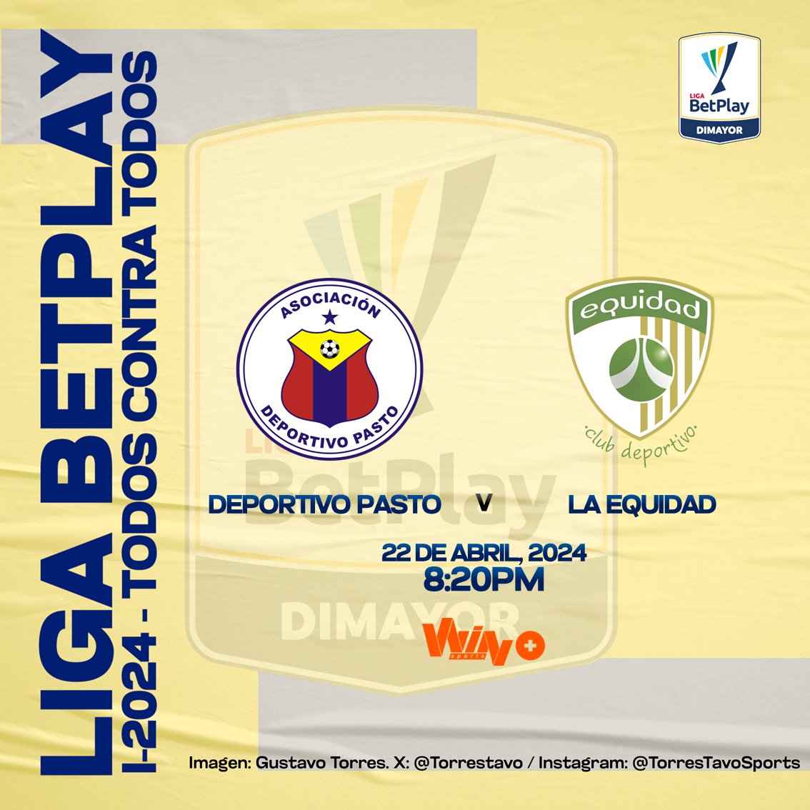 Deportivo Pasto - La Equidad TV: @WinSportsTV (Señal Win Sports+) Narra: @pazosnarrador Comenta: @guilloarango #LaLigaxWIN