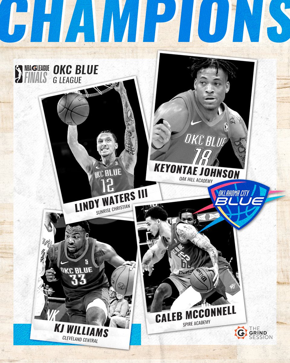 Congrats to Lindy Waters III, Keyontae Johnson, KJ Williams, Caleb McConnell, and the OKC Blue for winning the G League!