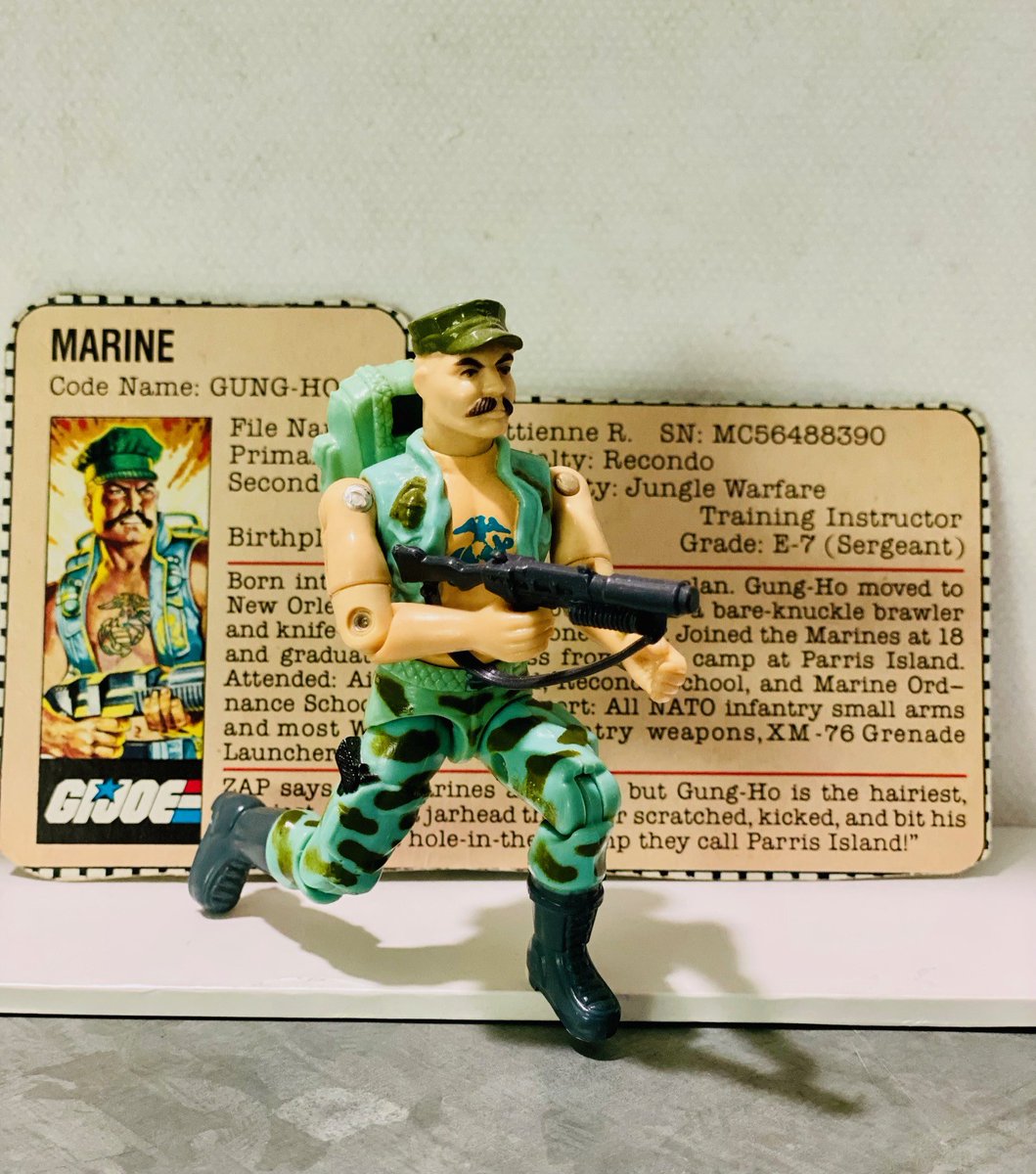 one of the most iconic #GIJoe figures, 1983 Gung-Ho complete with his file card.

#YoJoe #GIJoe #GIJoeNation #ToyCollector #GIJoePhotography #ARAH #Cobra #GIJoeFigures #ActionFigures #Collectibles #VintageToys