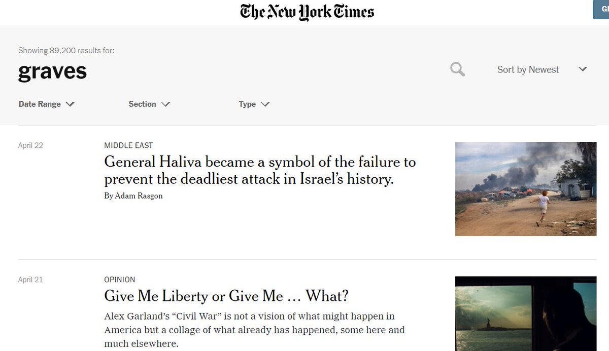 How is it even possible that the paper of record @nytimes still has ZERO coverage of the multiple mass graves (w/ 283 bodies and counting) found around Gaza's Nasser Hospital when direct accounts have been widely reported on across western media outlets for the last 24 hours?