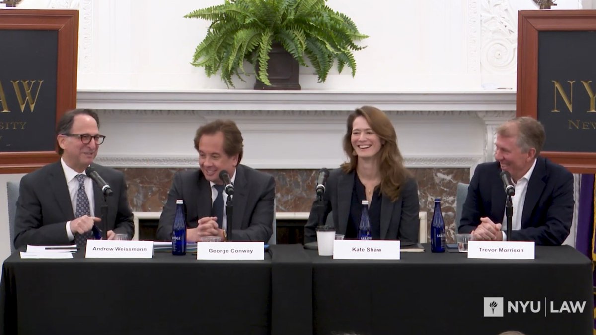 NYU Law Forum—US v. Trump: Presidential Immunity from Criminal Conduct | Andrew Weissmann, George Conway, Kate Shaw & Trevor Morrison discuss the argument of presidential immunity before the Supreme Court: youtube.com/watch?v=kMtxCX…, via @nyulaw on YT.