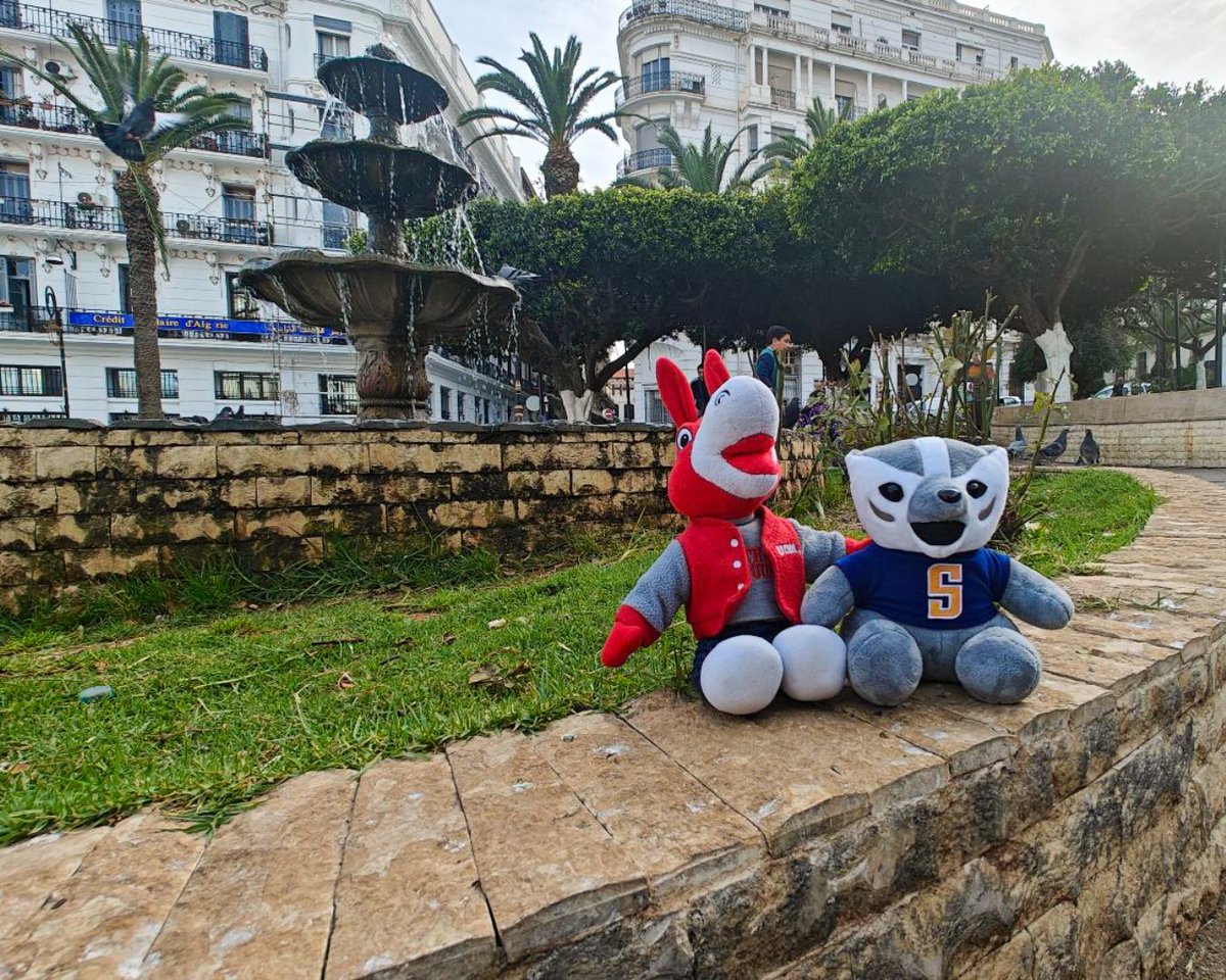 ucm_iss's tweet photo. Mo on the Move Monday! 🌍 

This week, Mo is exploring Algeria, North Africa. Mo has been connecting with future students and making new friends. Plus, Mo had the pleasure of meeting Buster the Badger from Snow College in Ephraim, UT.

#MoontheMove #UCM #UCMISS #chooseUCM https://t.co/wIbjWJZzSr